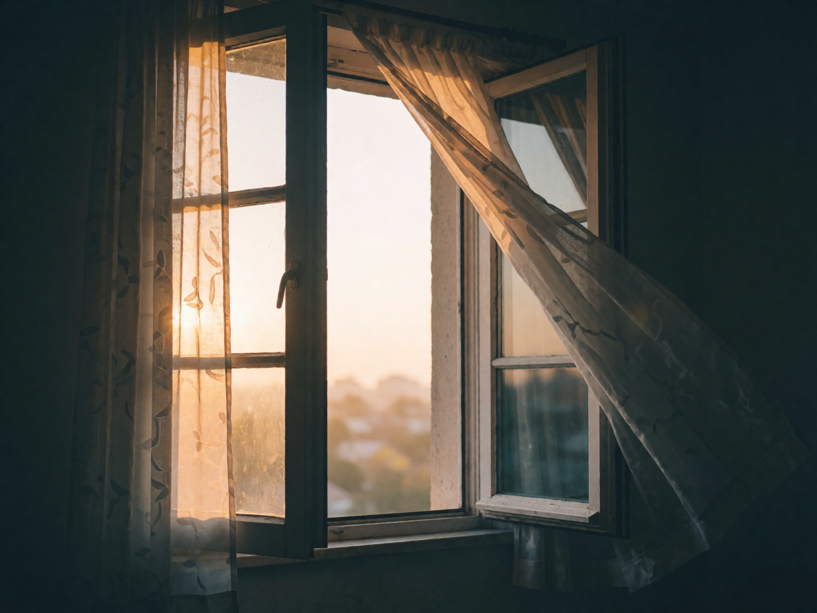 A window opening onto quiet morning light, the feeling given room to move